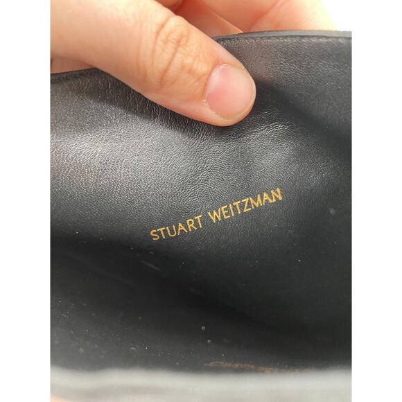 Stuart Weitzman Parton Knee High Boots Black Croc Embossed Size 5 NWOB - Picture 8 of 9